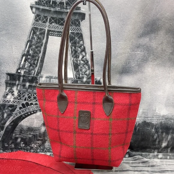 Harris Tweed Glenalmond co Plaid Tote - Picture 1 of 14